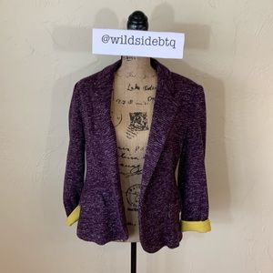 Anthropologie Cartonnier Dashes Tweed Blazer
